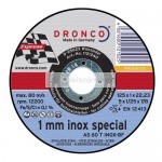 Vágókorong DRONCO Inox Special 125x1,0x22 INOX
